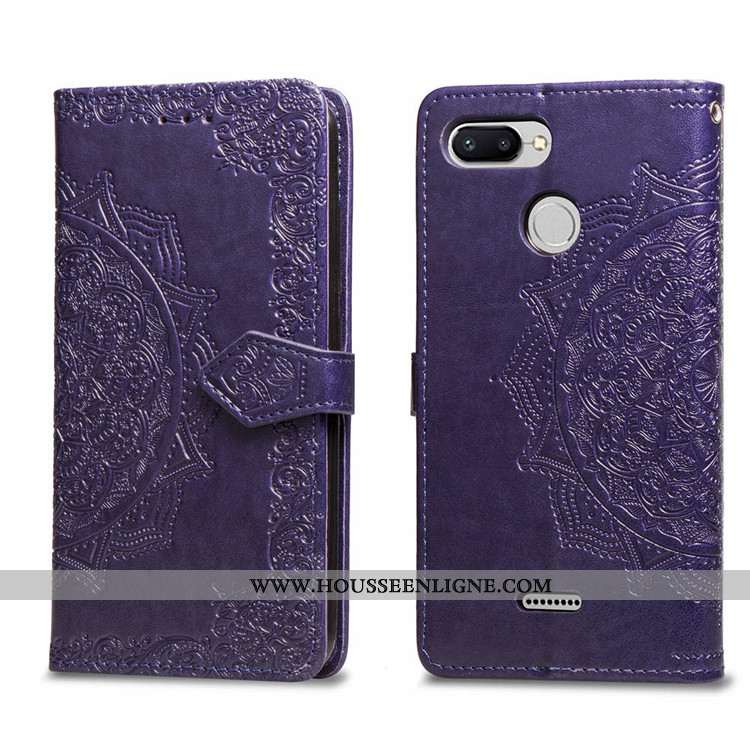 Housse Xiaomi Redmi 6 Protection Cuir Fluide Doux Coque Incassable Tout Compris Noir
