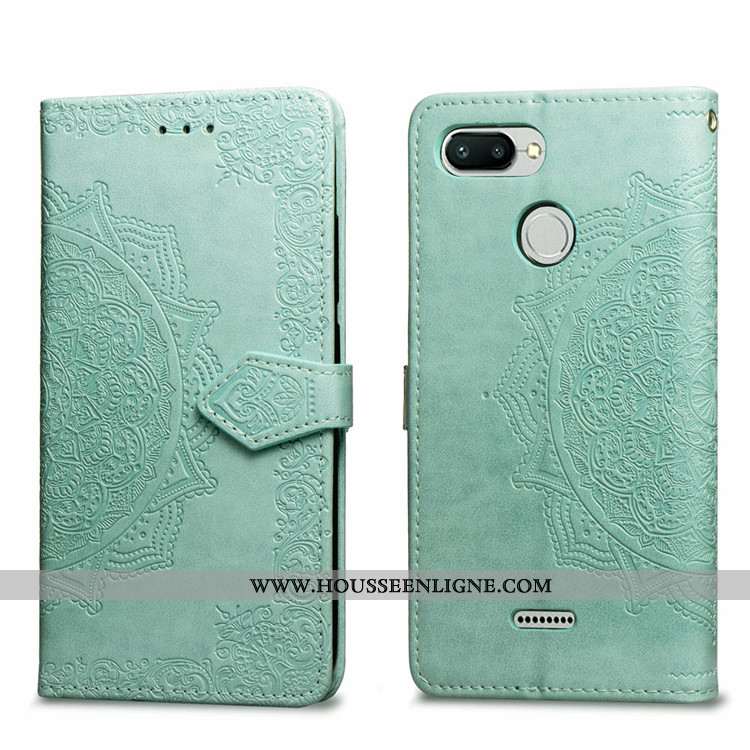 Housse Xiaomi Redmi 6 Protection Cuir Fluide Doux Coque Incassable Tout Compris Noir