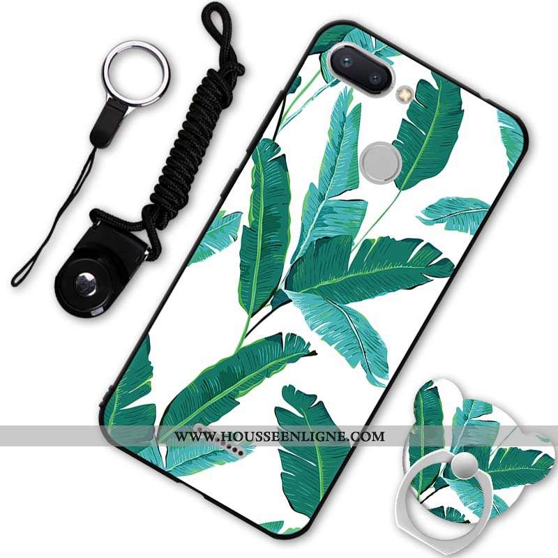Housse Xiaomi Redmi 6 Protection Délavé En Daim Silicone Incassable Petit Coque Créatif Noir