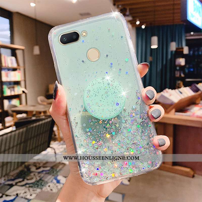 Housse Xiaomi Redmi 6 Protection Transparent Mode Délavé En Daim Étui Simple Créatif Rose