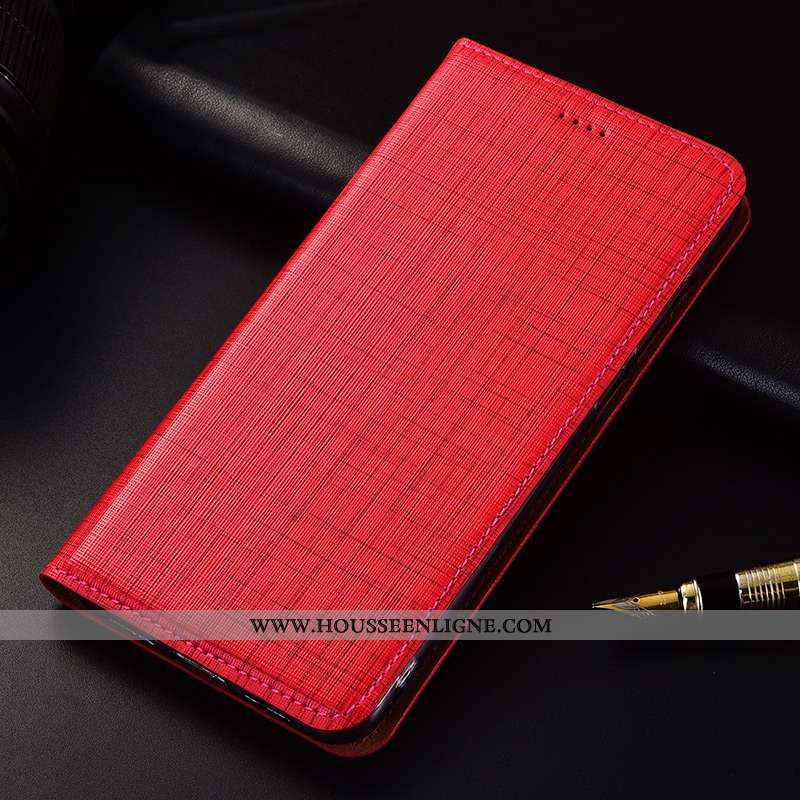 Housse Xiaomi Redmi 6 Silicone Protection Cuir Véritable Incassable Cuir Fluide Doux Nouveau Rouge