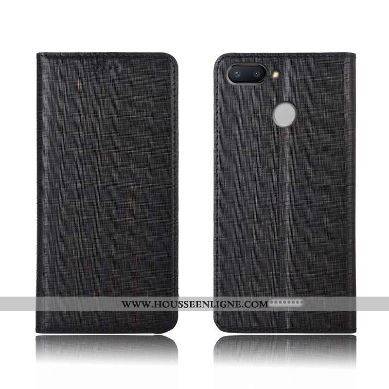Housse Xiaomi Redmi 6 Silicone Protection Cuir Véritable Incassable Cuir Fluide Doux Nouveau Rouge