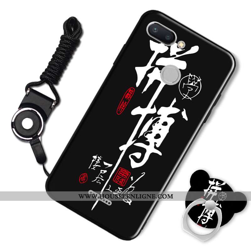 Housse Xiaomi Redmi 6 Silicone Protection Noir Petit Ornements Suspendus Incassable Personnalité