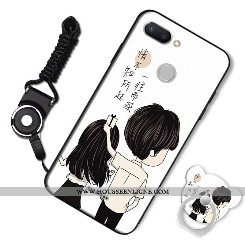 Housse Xiaomi Redmi 6 Silicone Protection Noir Petit Ornements Suspendus Incassable Personnalité
