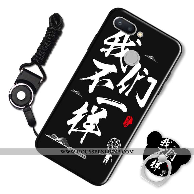 Housse Xiaomi Redmi 6 Silicone Protection Noir Petit Ornements Suspendus Incassable Personnalité