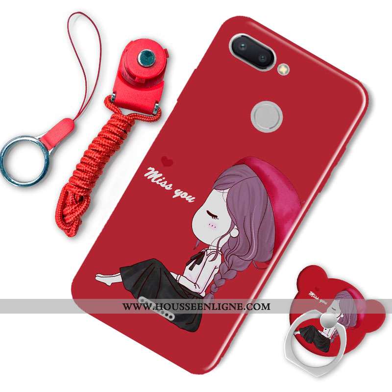 Housse Xiaomi Redmi 6 Silicone Protection Noir Petit Ornements Suspendus Incassable Personnalité