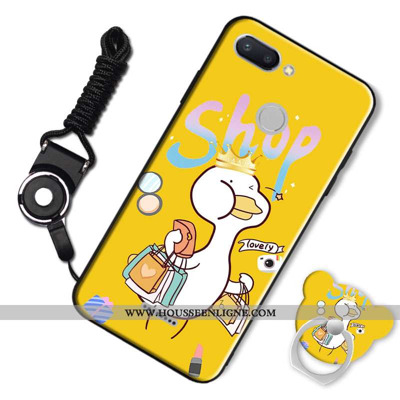 Housse Xiaomi Redmi 6 Silicone Protection Noir Petit Ornements Suspendus Incassable Personnalité