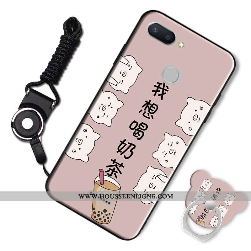 Housse Xiaomi Redmi 6 Silicone Protection Noir Petit Ornements Suspendus Incassable Personnalité