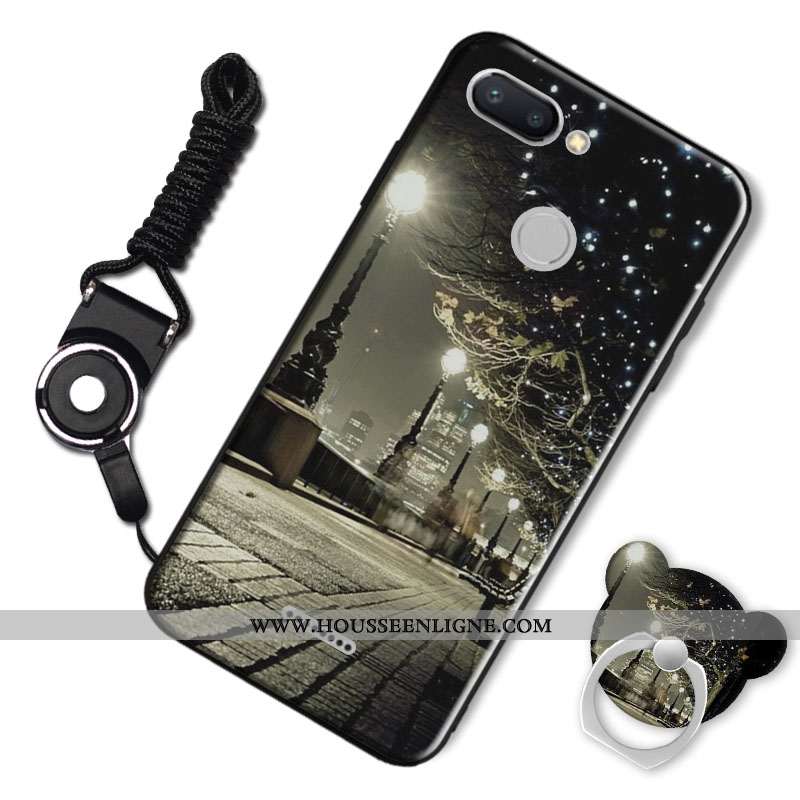 Housse Xiaomi Redmi 6 Silicone Protection Noir Petit Ornements Suspendus Incassable Personnalité