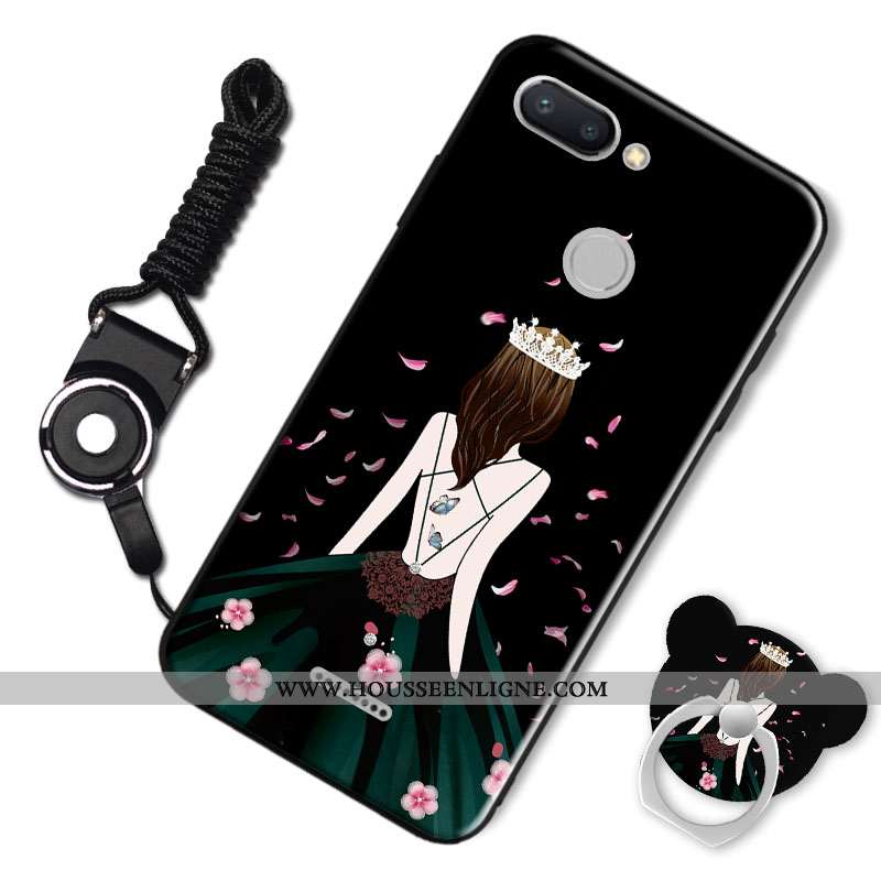Housse Xiaomi Redmi 6 Silicone Protection Noir Petit Ornements Suspendus Incassable Personnalité