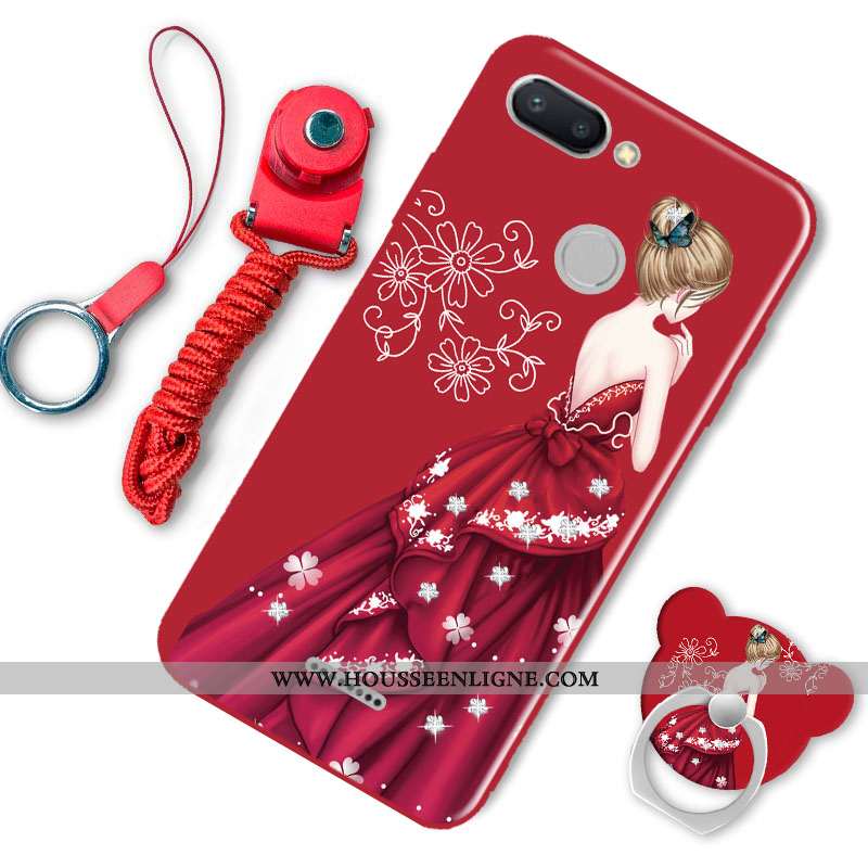 Housse Xiaomi Redmi 6 Silicone Protection Noir Petit Ornements Suspendus Incassable Personnalité