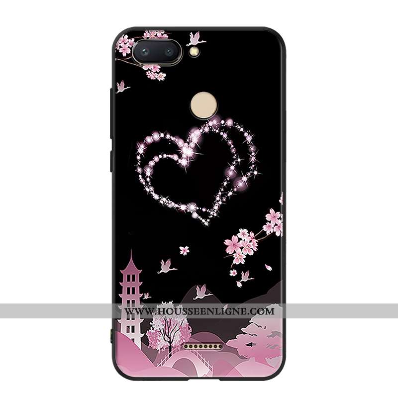 Housse Xiaomi Redmi 6 Silicone Protection Noir Petit Ornements Suspendus Incassable Personnalité