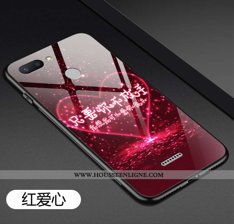 Housse Xiaomi Redmi 6 Tendance Fluide Doux Incassable Rouge Étui Petit Coque