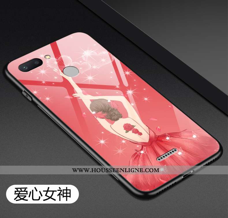 Housse Xiaomi Redmi 6 Tendance Fluide Doux Incassable Rouge Étui Petit Coque