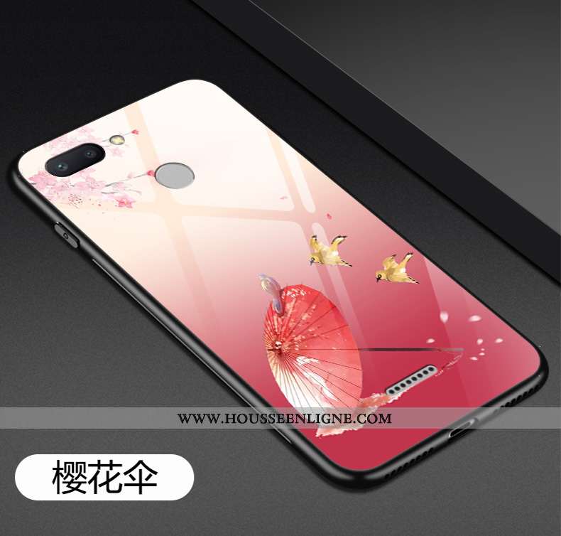 Housse Xiaomi Redmi 6 Tendance Fluide Doux Incassable Rouge Étui Petit Coque