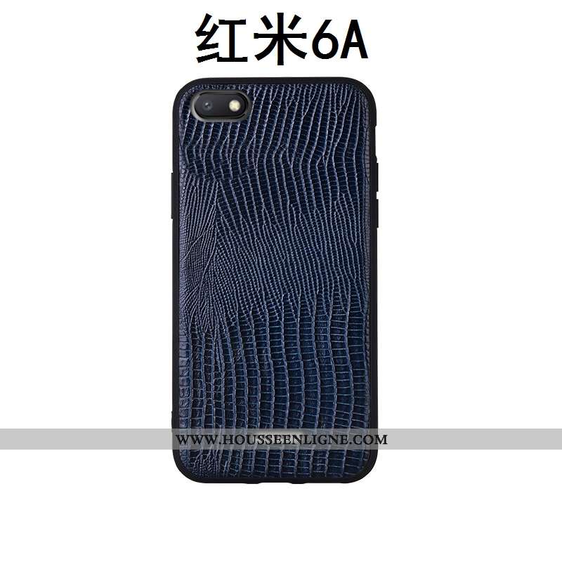 Housse Xiaomi Redmi 6a Cuir Fluide Doux Incassable Silicone Bleu Nouveau Tout Compris