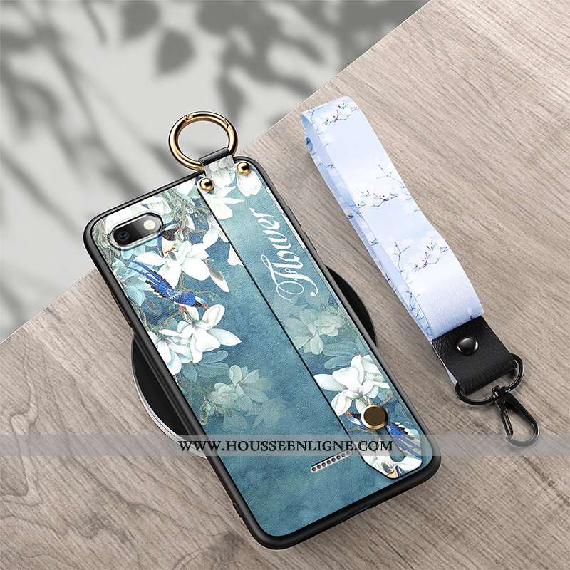 Housse Xiaomi Redmi 6a Fluide Doux Silicone Bleu Légère Incassable Coque Rouge
