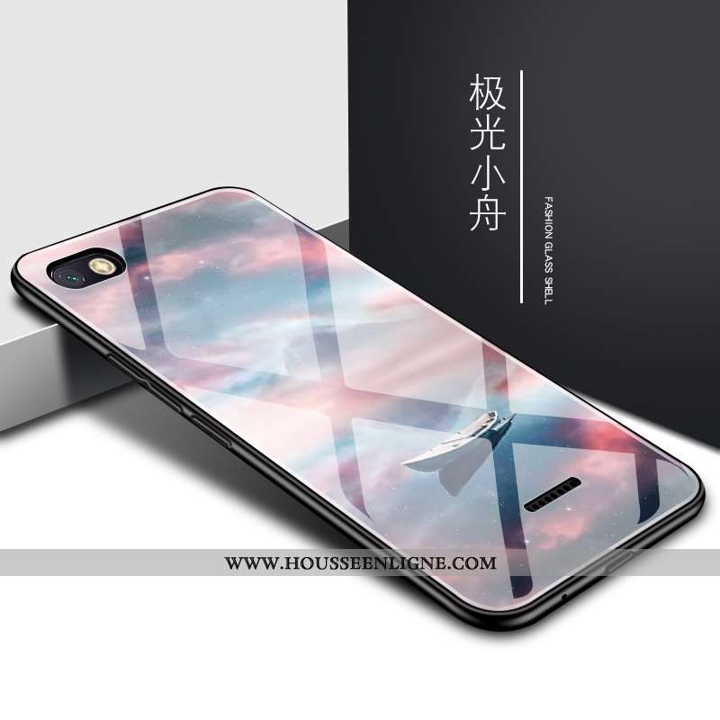 Housse Xiaomi Redmi 6a Protection Verre Bleu Petit Rouge Tendance Tout Compris