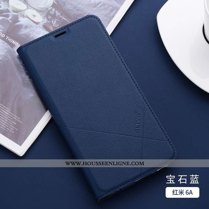 Housse Xiaomi Redmi 6a Silicone Protection Créatif Rouge Cuir Téléphone Portable Étui Rose