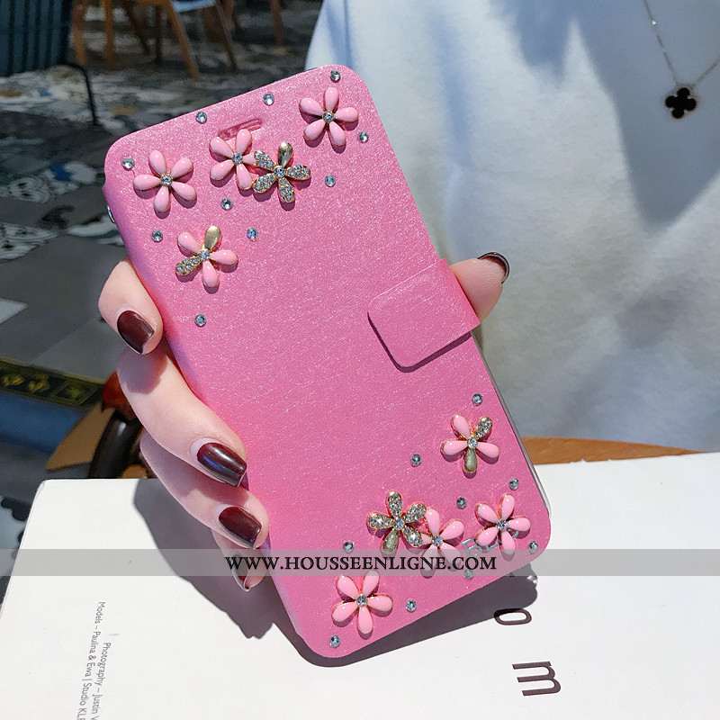 Housse Xiaomi Redmi 6a Tendance Cuir Coque Petit Ornements Suspendus Incassable Protection Rose