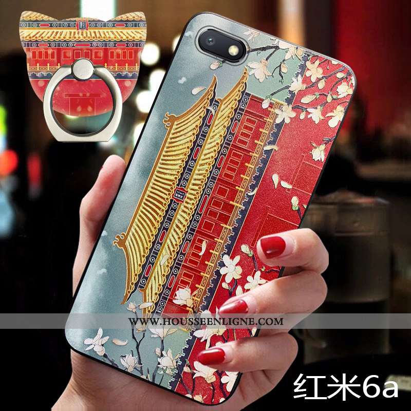 Housse Xiaomi Redmi 6a Tendance Fluide Doux Téléphone Portable Silicone Rouge Incassable Vent