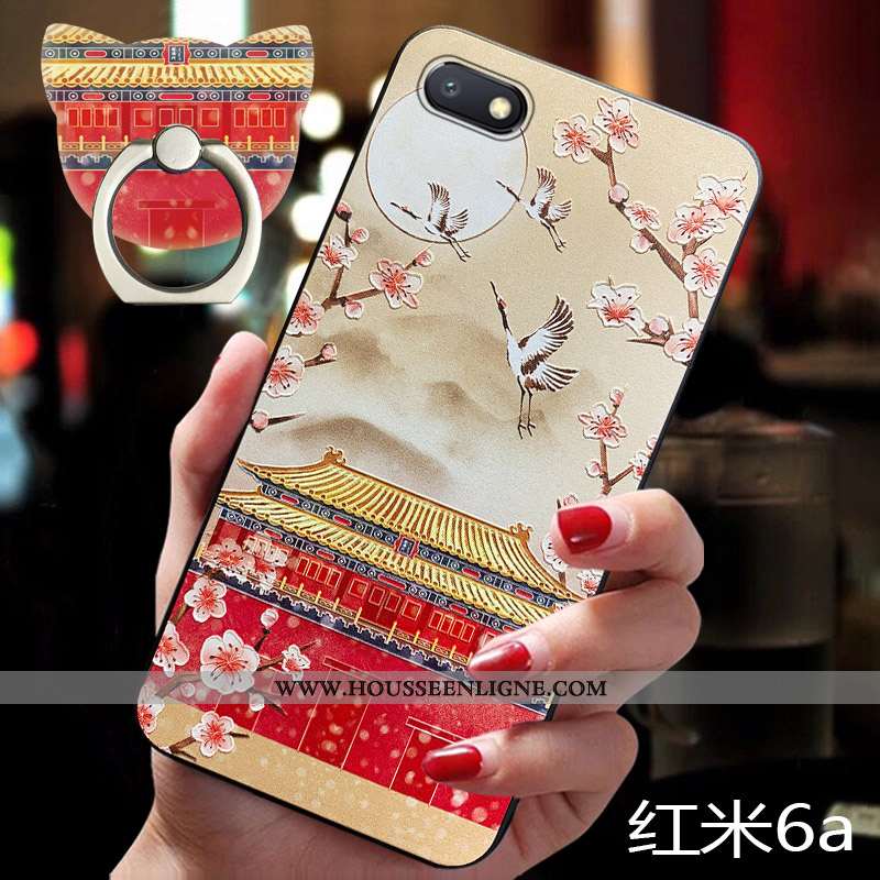 Housse Xiaomi Redmi 6a Tendance Fluide Doux Téléphone Portable Silicone Rouge Incassable Vent