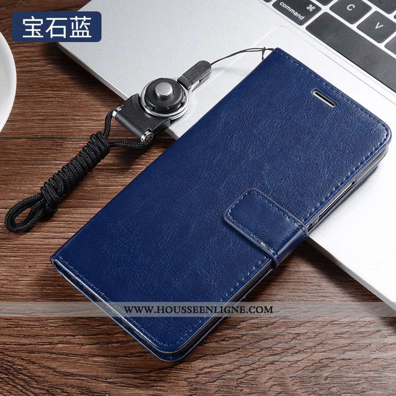 Housse Xiaomi Redmi 7 Protection Cuir Étui Tout Compris Téléphone Portable Silicone Bleu Foncé