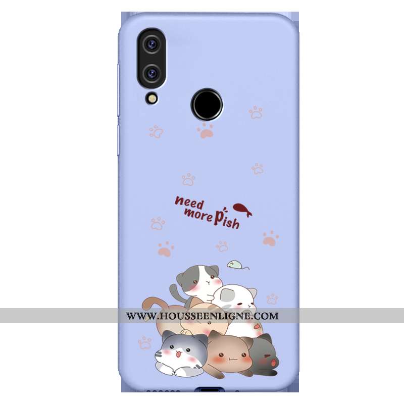 Housse Xiaomi Redmi 7 Silicone Protection Bleu Fluide Doux Étui Ultra Téléphone Portable