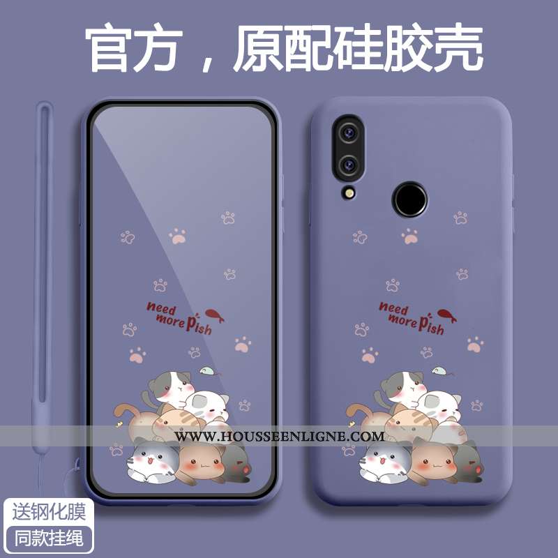 Housse Xiaomi Redmi 7 Silicone Protection Bleu Fluide Doux Étui Ultra Téléphone Portable