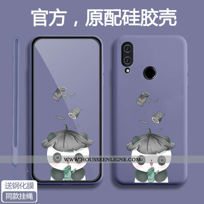 Housse Xiaomi Redmi 7 Silicone Protection Bleu Fluide Doux Étui Ultra Téléphone Portable