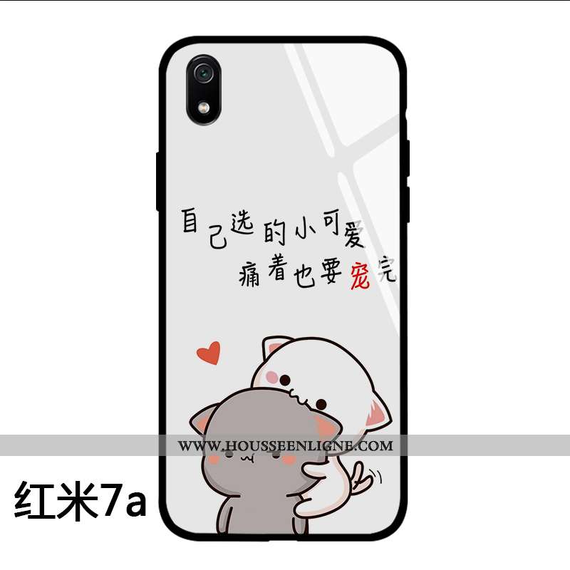 Housse Xiaomi Redmi 7a Charmant Tendance Coque Net Rouge Personnalité Dessin Animé Téléphone Portabl