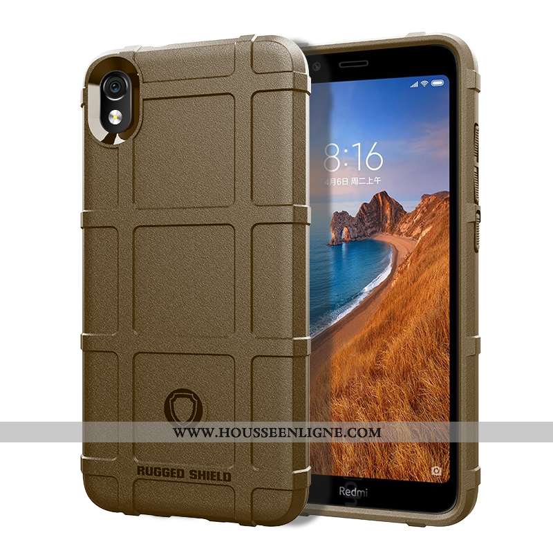 Housse Xiaomi Redmi 7a Créatif Tendance Coque Personnalité Net Rouge Rouge Téléphone Portable Marron