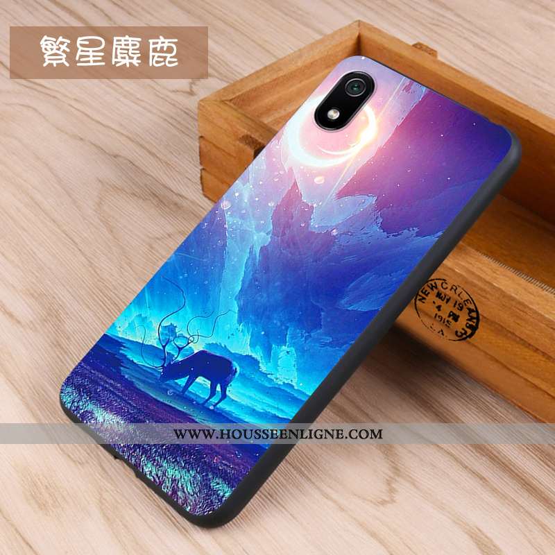 Housse Xiaomi Redmi 7a Créatif Tendance Coque Téléphone Portable Rouge Petit Net Rouge Bleu Foncé