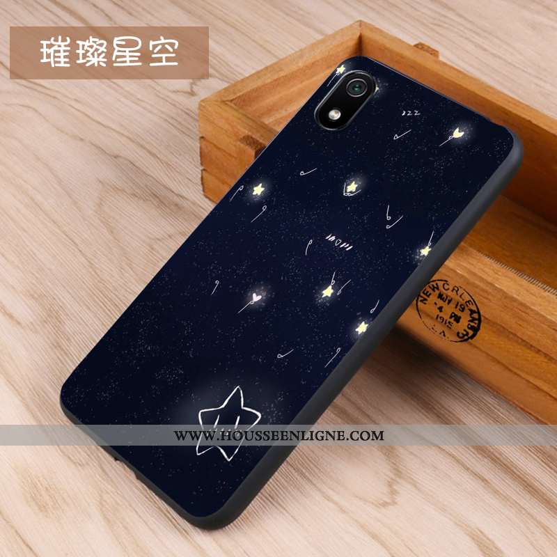 Housse Xiaomi Redmi 7a Créatif Tendance Coque Téléphone Portable Rouge Petit Net Rouge Bleu Foncé