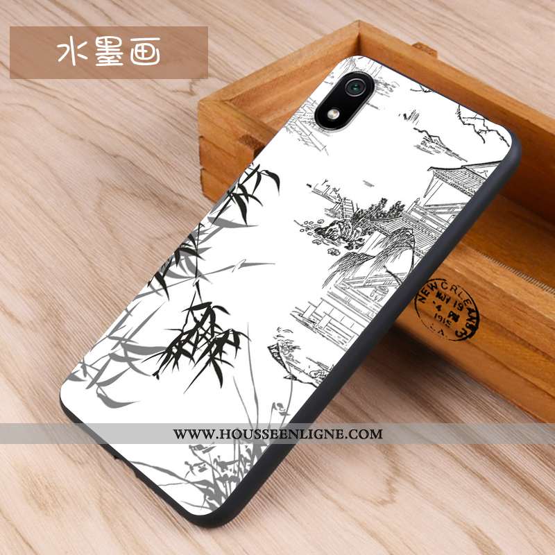 Housse Xiaomi Redmi 7a Créatif Tendance Coque Téléphone Portable Rouge Petit Net Rouge Bleu Foncé