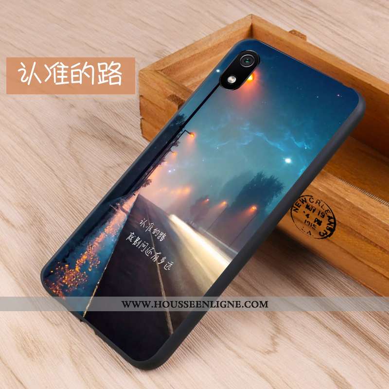 Housse Xiaomi Redmi 7a Créatif Tendance Coque Téléphone Portable Rouge Petit Net Rouge Bleu Foncé