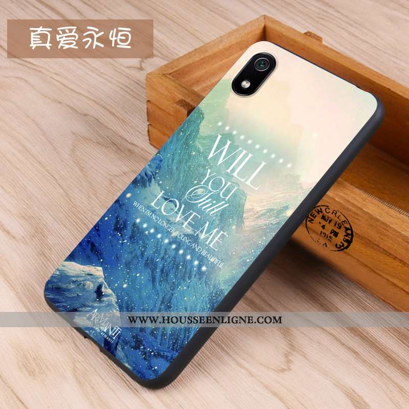 Housse Xiaomi Redmi 7a Créatif Tendance Coque Téléphone Portable Rouge Petit Net Rouge Bleu Foncé