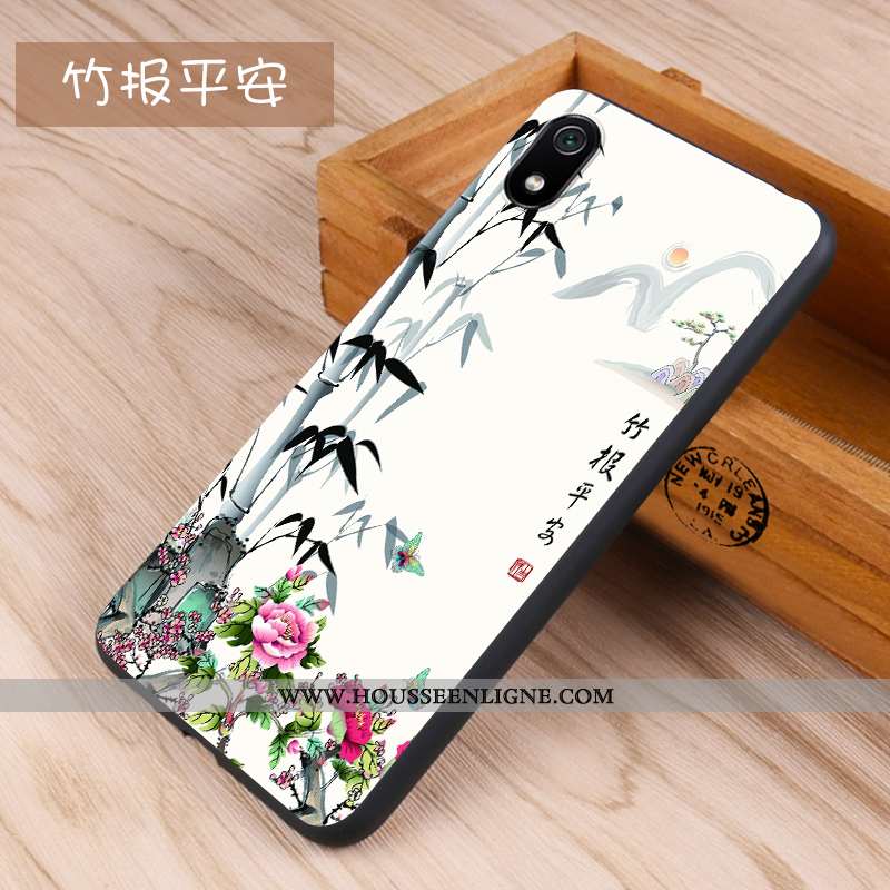 Housse Xiaomi Redmi 7a Créatif Tendance Coque Téléphone Portable Rouge Petit Net Rouge Bleu Foncé