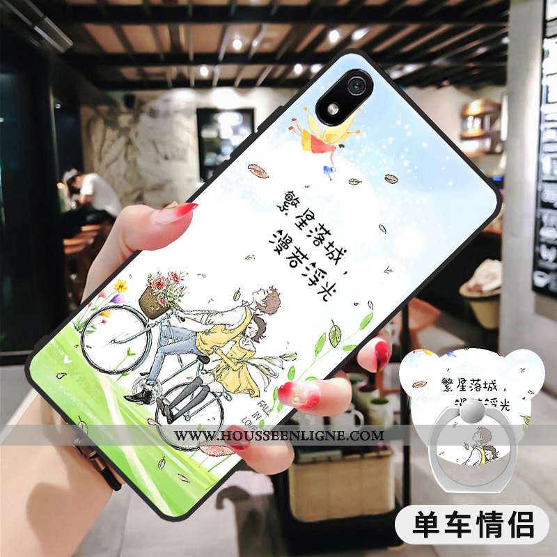 Housse Xiaomi Redmi 7a Dessin Animé Légère Coque Incassable Rose Amoureux Rouge
