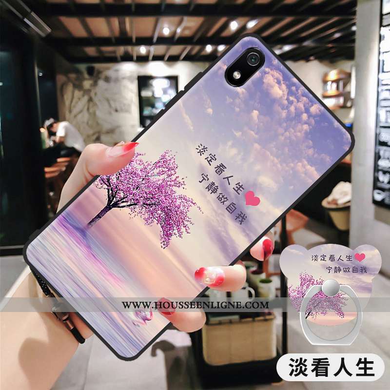 Housse Xiaomi Redmi 7a Dessin Animé Légère Coque Incassable Rose Amoureux Rouge