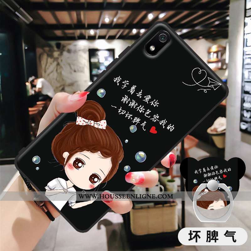 Housse Xiaomi Redmi 7a Dessin Animé Légère Coque Incassable Rose Amoureux Rouge