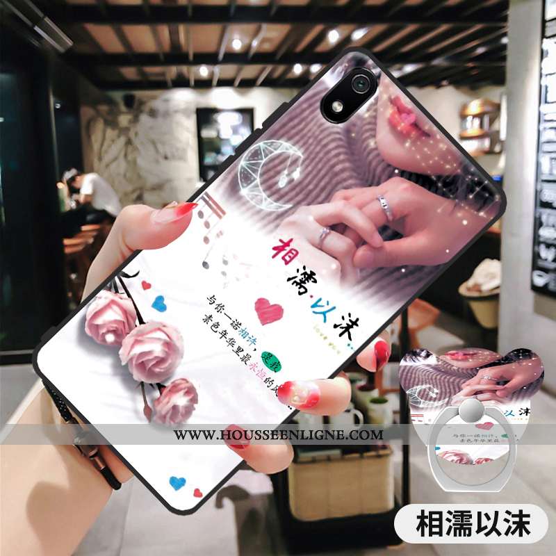 Housse Xiaomi Redmi 7a Dessin Animé Légère Coque Incassable Rose Amoureux Rouge