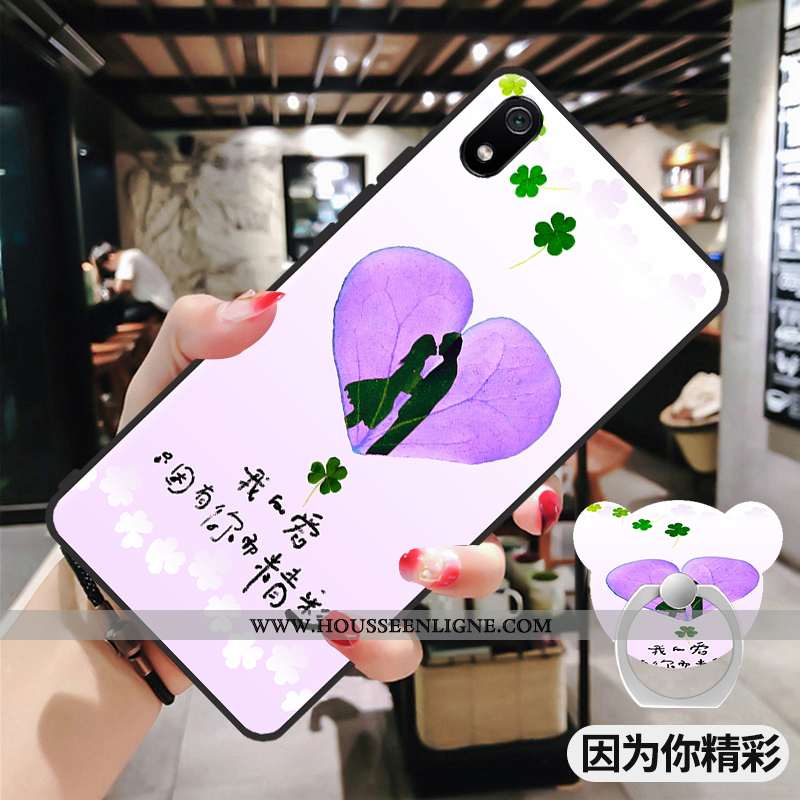 Housse Xiaomi Redmi 7a Dessin Animé Légère Coque Incassable Rose Amoureux Rouge