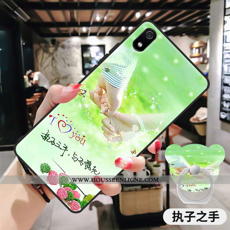 Housse Xiaomi Redmi 7a Dessin Animé Légère Coque Incassable Rose Amoureux Rouge