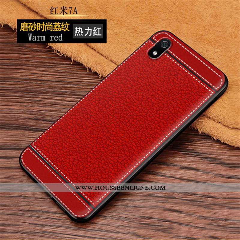 Housse Xiaomi Redmi 7a Fluide Doux Protection Personnalité Rouge Tout Compris Business Rose