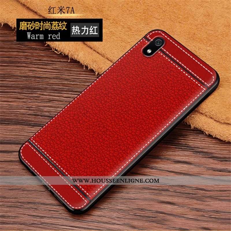 Housse Xiaomi Redmi 7a Fluide Doux Protection Personnalité Rouge Tout Compris Business Rose