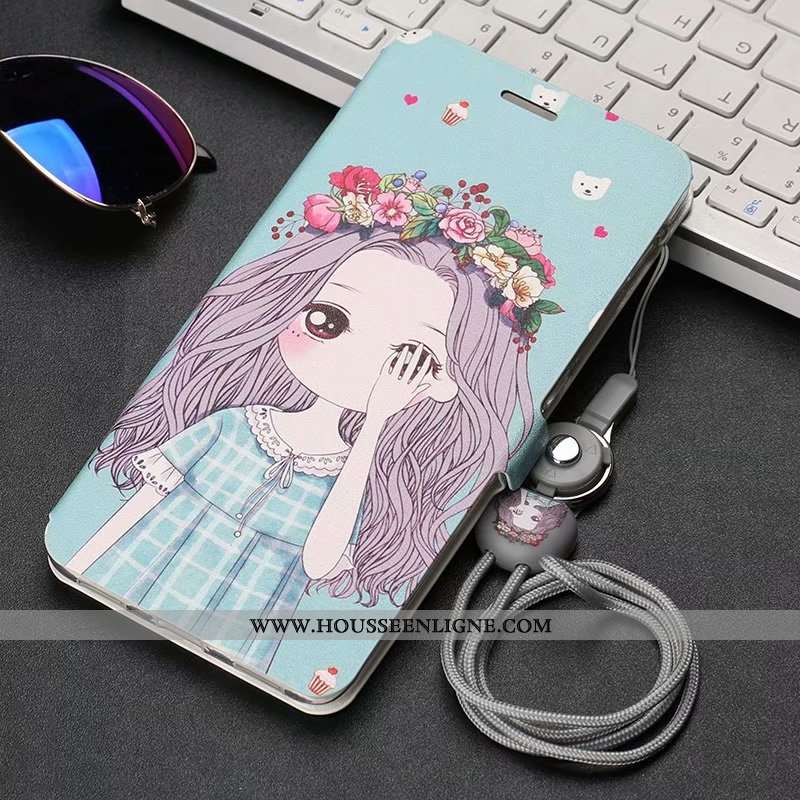 Housse Xiaomi Redmi 7a Fluide Doux Silicone Petit Étui Bleu Protection Tendance
