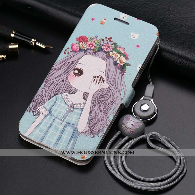 Housse Xiaomi Redmi 7a Fluide Doux Silicone Petit Étui Bleu Protection Tendance