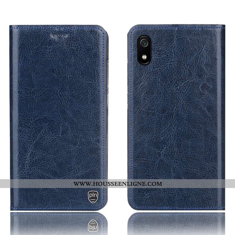 Housse Xiaomi Redmi 7a Modèle Fleurie Protection Petit Téléphone Portable Incassable Gris Cuir Vérit