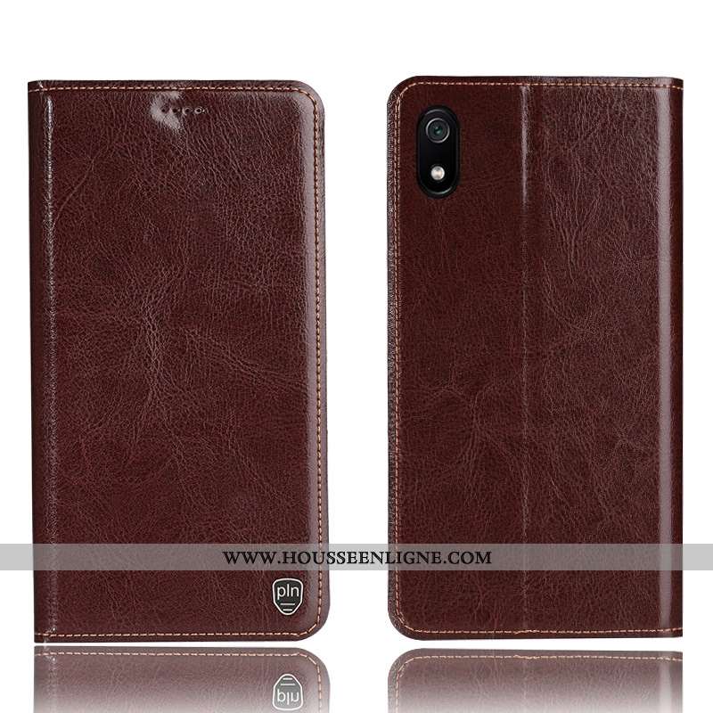 Housse Xiaomi Redmi 7a Modèle Fleurie Protection Petit Téléphone Portable Incassable Gris Cuir Vérit